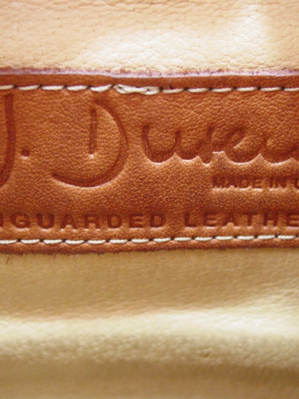 JULIA DUREN $150 Vintage Tan Leather Crossbody Bag - Made in USA - Picture 9 of 9